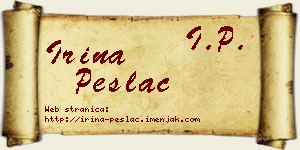 Irina Peslać vizit kartica